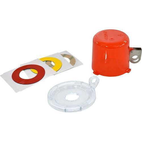DENIOS drukknopslot, rood, H 49,60 x ∅: 73,80 mm, 312014