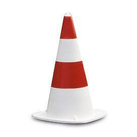 DENIOS EUROPA verkeerskegels, wit, rode ringen geverfd, H 510 mm, 311271