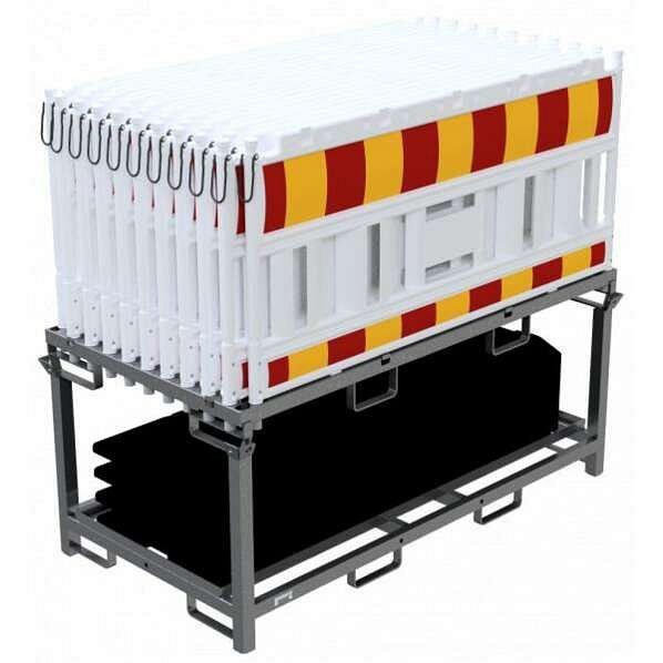 Schake slagboom SET5, bestaande uit: opslag- en transporttraverse, met folie type 1 zonder lampadapter (art.nr. 33420KSK), 33420KSK-SET5