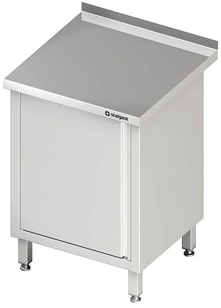 Stalgast werkkast, hoogte 850 mm, met draaideur, met opstaande rand, gelast
