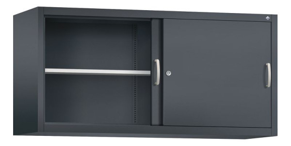 C+P bovenkast Acurado, H790xB1600xD500mm, kleur: zwart-grijs, beugelgreep, 2 niveaus, 2155-00 S10054