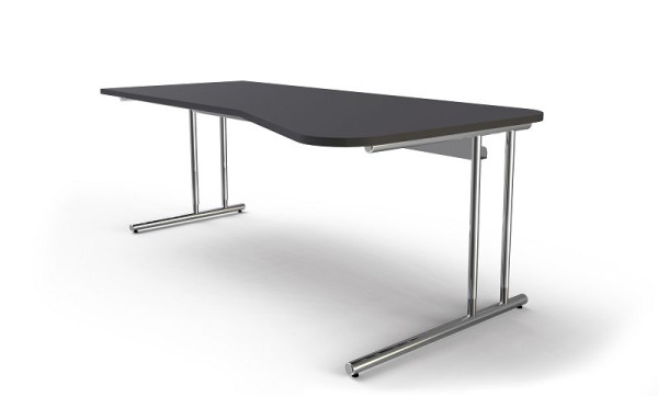 Kerkmann vrije vorm tafel B 1950 x D 800/1000 x H 680-820 mm, Artline, kleur: antraciet, 11765513