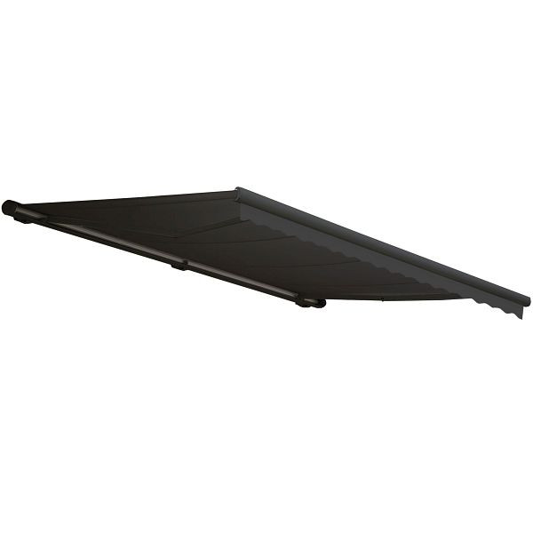 Mendler elektrische cassetteluifel T124, volledige cassette volant 5x3m, polyester antraciet, antraciet, 58279+34295+58312+62481