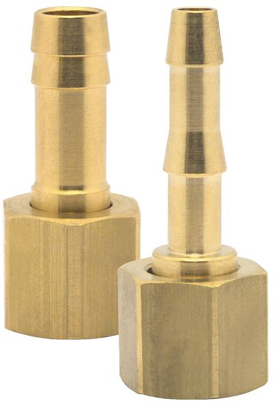 ELMAG slangpilaar met wartelmoer, ID 1/2', 9 mm, messing, 46197