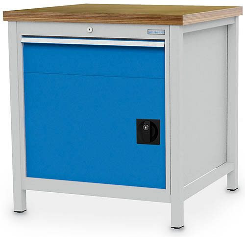 Bedrunka + Hirth box werkbank, vv 1x behuizing, serie 700, 1 lade, 810x750x859 mm, 03.075.02VA