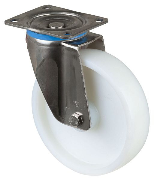 BS rollen RVS zwaarlastrol, breedte 50 mm, Ø200 mm, tot 450 kg, loopvlak/wiellichaam kunststof, RVS rollager, HS100.B14.201
