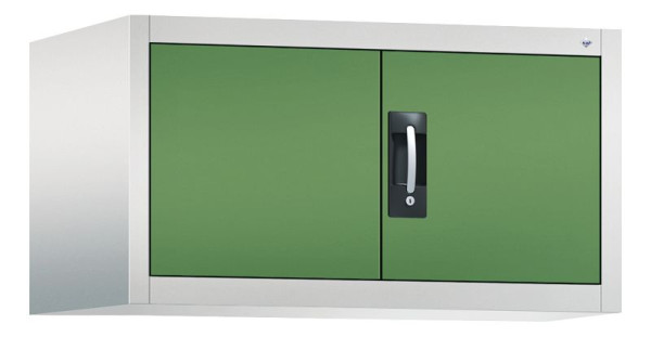 C+P bovenkast Acurado, H500xW930xD600mm, kleur: lichtgrijs / reseda groen, verzonken handgreep, 9294-000 S10001