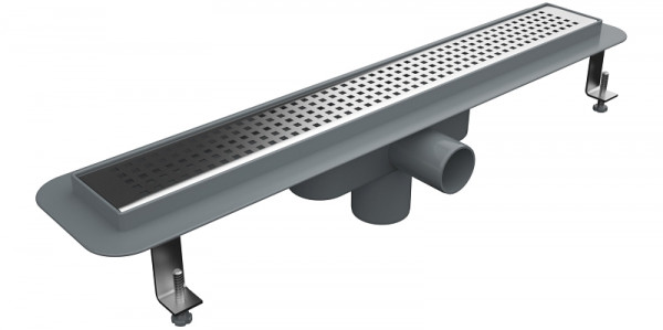 MERT douchegoot met design RVS rooster "Square" (304), 900 mm, DU-PLD-90D