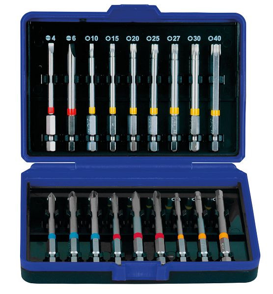 Projahn 1/4" bitdoos met gemarkeerde bits 18 stuks, 4093