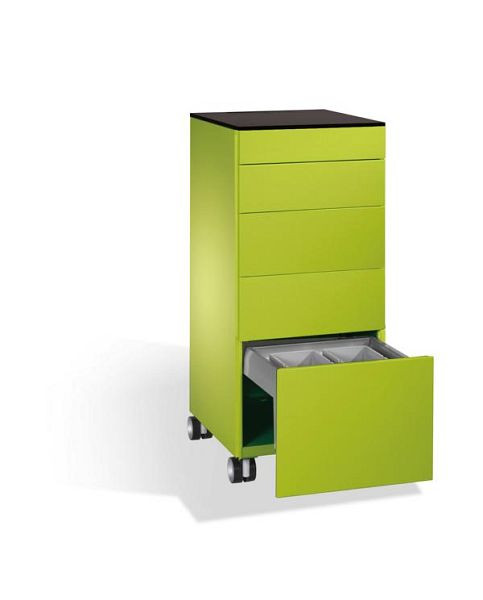 C+P Horeca-Caddy Asisto, H1157xB500xD600mm, kleur: Viridin groen / Viridin groen, stuur, 54780-150 S10020