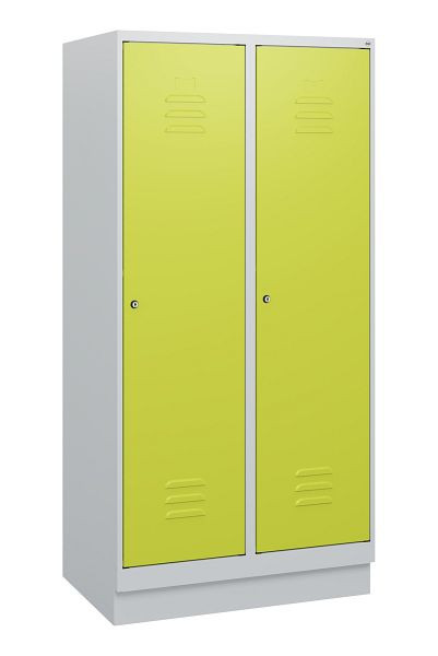 C+P luierkluis Classic PLUS, onderbouw, 2 vakken, 1630x800x500mm, 7035/0024, cilindersloten, 0800205-22 S10025