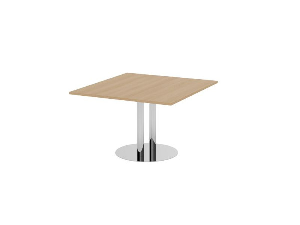 Hammerbacher koppel- en montageplaat, kleur plaat: eiken, plaat: 1200 x 1300 x 25 mm, kolom/plaatbasis in chroom, werkhoogte: 740 mm, VKT12S/E/C