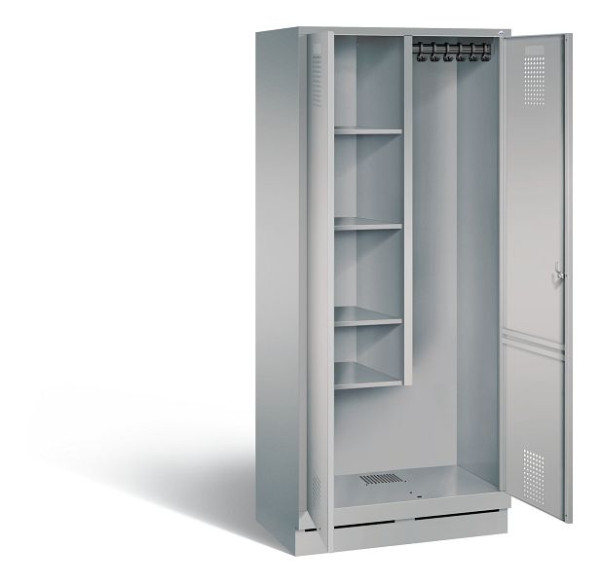 C+P reinigingsmiddelenkast Evolo, H1800xW810xD500mm, kleur: wit aluminium, 48120-02 S10123