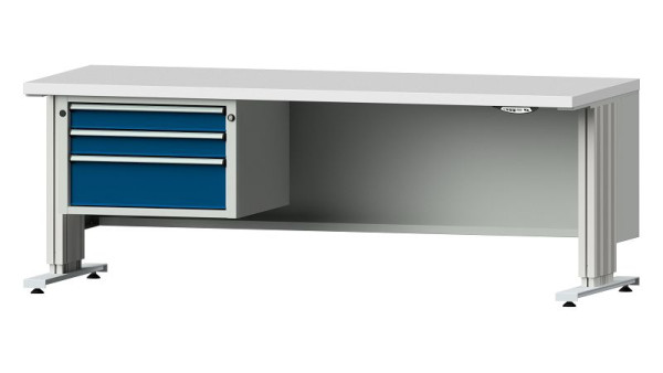 ANKE werkbanken werktafel LIFT met onderstel, model 623 VL, 2000 x 800 x 740-1140 mm, RAL 7035/5010, KSP 40 mm, 405.371