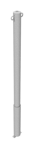Schake afzetpaal, stalen buis Ø 60 x 2,5 mm, afneembaar zonder sluiting, thermisch verzinkt, met 2 ogen, 460H/2