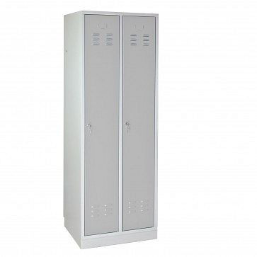 ADB locker/garderobekast regular &quot;2-deurs, afmetingen HxBxD: 1775x600x500 mm, carrosseriekleur: lichtgrijs (RAL 7035), deurkleur: lichtgrijs (RAL 7035), 40891