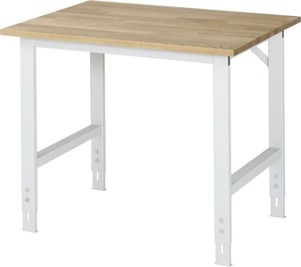 RAU Tom serie werktafel (6030) - in hoogte verstelbaar, massief beuken blad, 1000x760-1080x800 mm, 06-625B80-10.12