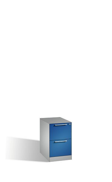 C+P hangarchiefkast Asisto, H710xB440xD600mm, kleur: wit aluminium / gentiaanblauw, beugelgreep, 146275-211 S10083
