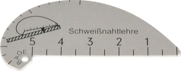 ELMAG lasnaadmeter 'ALUMINIUM', meetbereik voor hoeknaden 2-15mm/vlak. 0-5 mm, 54490