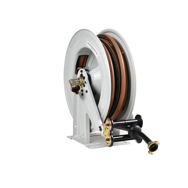Ebinger slanghaspel OSM 400, gelakt stalen behuizing, medium: heet water, ID: 1/2", 1.400.105