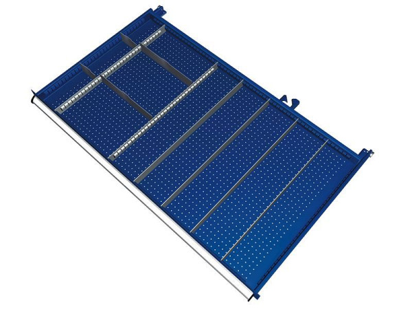 KLW scheidingsmateriaalset voor lades vakhoogte 50 mm in SKB kast, kastmaat 1201 x 750 mm B x D, SKB-B04-032