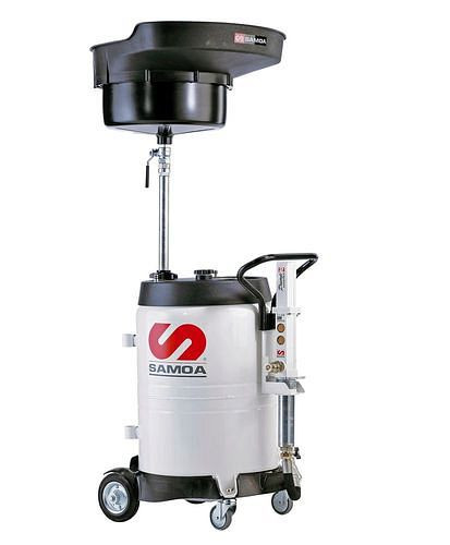 DENIOS mobiele afvalolie-verzamelaar, met opvangtrechter, 100 liter, met zuigpomp, 305384
