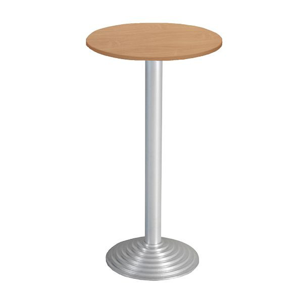 Bisley MULTI Desking bartafel, rond, 1 plaat, aluminium, 38 mm, BC beukendecor, H 740 x D 600 mm, SR106BC300