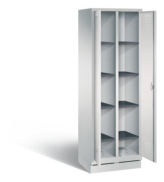 C+P washok Evolo, H1800xB610xD500mm, kleur: lichtgrijs, 48022-20B S10015