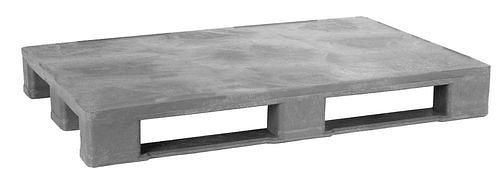 DENIOS zware pallet, gemaakt van PE-RE, 800 x 1200 x 150 mm, 3 geleiders, VE van 5, 312650