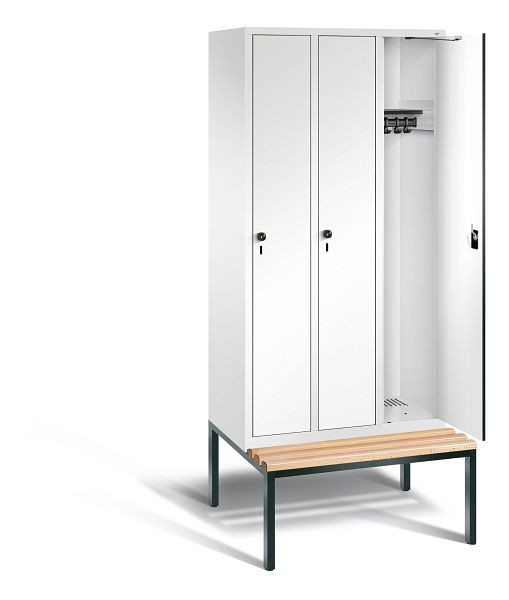 C+P garderobe Evolo, H2090xB900xD815mm, kleur: verkeerswit / decor wit, 48050-30 S10638