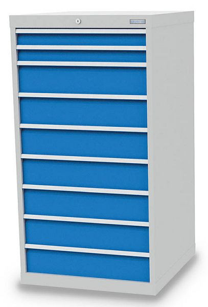 Bedrunka + Hirth ladekast, diepte 736 mm, R 24-24, aantal laden: 9, 705 x 736 x 1319 mm, paneelhoogte in mm: 2x75, 7x150, 713 / 0270V10