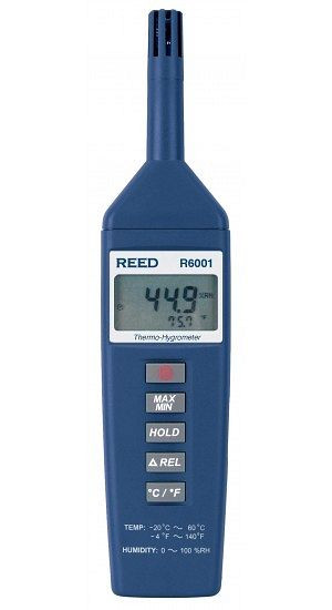 REED Thermo-Hygrometer, -4 bis 140°F (-20 bis 60°C), 0-100%RH, R6001