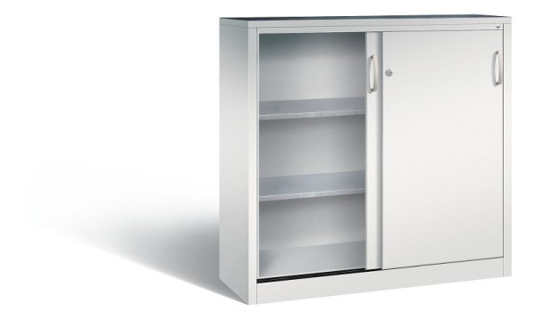 C+P schuifdeurkast Acurado, H1200xB1200xD400mm, kleur: lichtgrijs, beugelgreep, 2047-09 S10022
