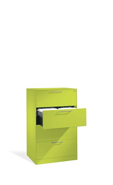 C+P hangarchiefkast Asisto, H1310xB800xD600mm, kleur: Viridin groen / Viridin groen, beugelgreep, 146223-412 S10183