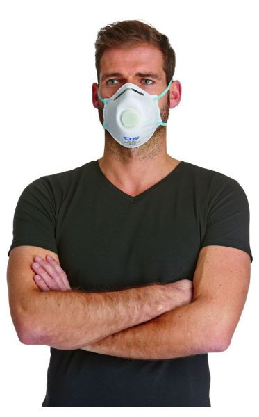 DS SafetyWear FFP2 fijnstofmasker, met uitademventiel, schaalvorm, VE: 240 stuks, P2V