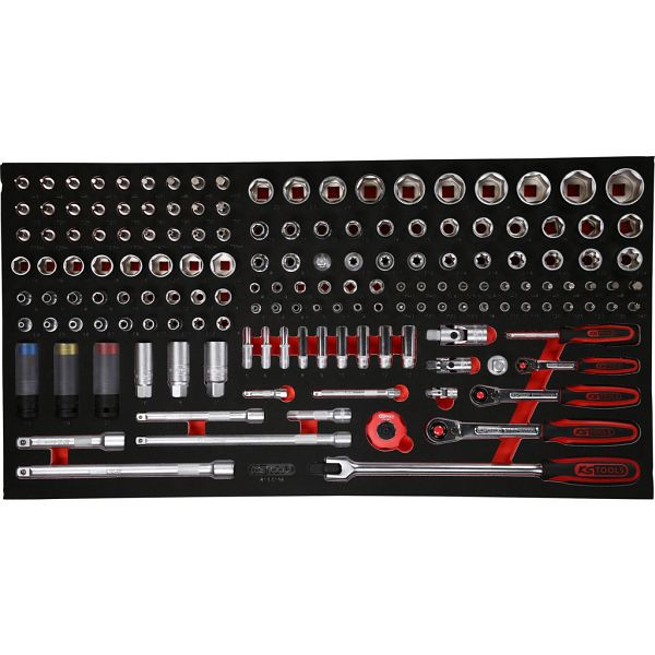 KS Tools PERFORMANCEplus gereedschapset 156-delig 1/4'+3/8'+1/2' dopsleutel, 813.0156