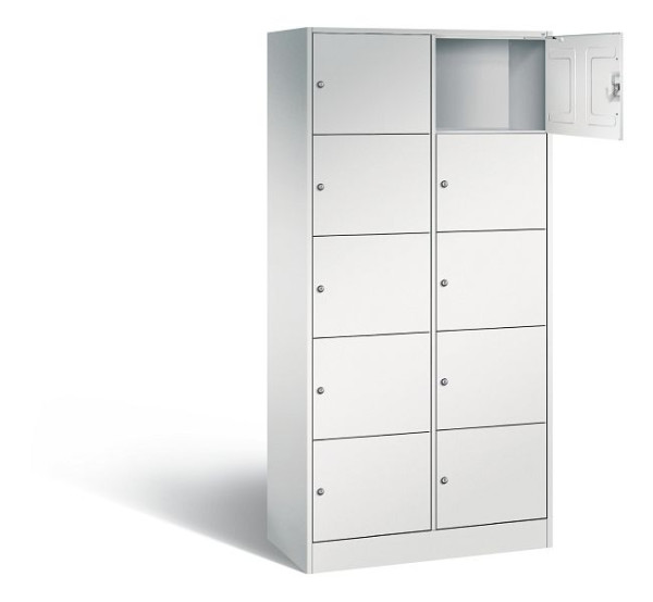 C+P lockerkast serie 8070, H1950xB900xD480mm, kleur: lichtgrijs, 82700-20 S10003