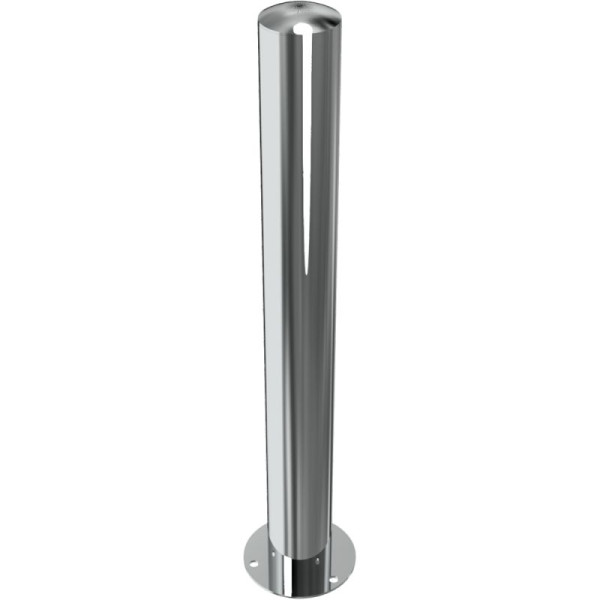 Stone HGS afzetpaal -Bollard-, vast, voor pluggen, met voetplaat Ø 150mm, zonder ogen, diameter: Ø 102 mm, 40103p