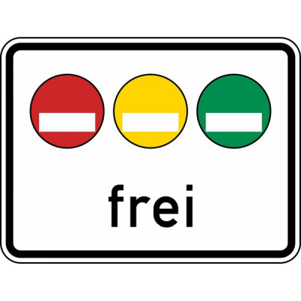 Stein HGS HGS Vrijstelling van het verkeersverbod overeenkomstig sectie 40, paragraaf 1 van de federale wet op immissiecontrole. Rode, gele en groene badge gratis, nr. 1031-50, 562x750 mm /RA2/platte vorm 3 mm, 1031-50-223