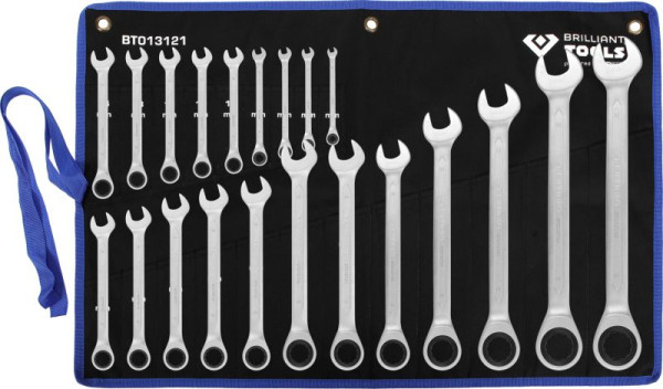 Brilliant Tools ratel-ringsleutelset, 21-delig, 6 - 32 mm, BT013121