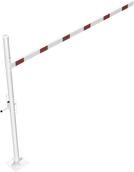 Schakehoogtebegrenzer, draaibaar om in beton te zetten, dwarsbuislengte: 3500 mm, voor hangslot, voor plugbevestiging, 417_351VBP