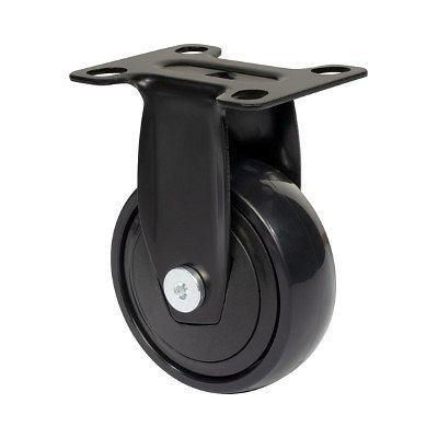 WAGNER Möbel-Bockrolle 3C-SERIE Durchmesser 75mm, TPE, schwarz, soft, Kugellager Tragkraft 75kg, VE: 4 Stück, 1247701