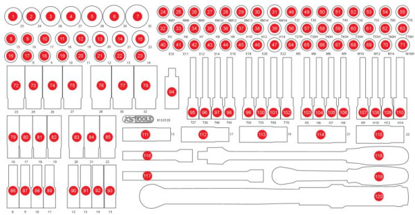 KS Tools Leeg schuiminzetstuk voor 813.0120, 813.0120-97