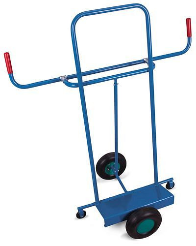 DENIOS classic-line gesloten vrachtwagen DENIOS classic-line, staal, luchtbanden, 2 steunrollen, shovel 500x200mm, 250kg, 258218