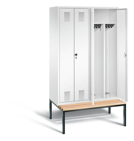 C+P zwart wit kastje Evolo, H2090xB1190xD815mm, kleur: verkeerswit, 48052-40 S10361