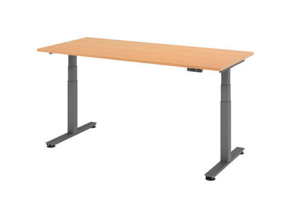 Hammerbacher zit-sta bureau elektrisch 180x80cm beuken, VXDSM19/6/G