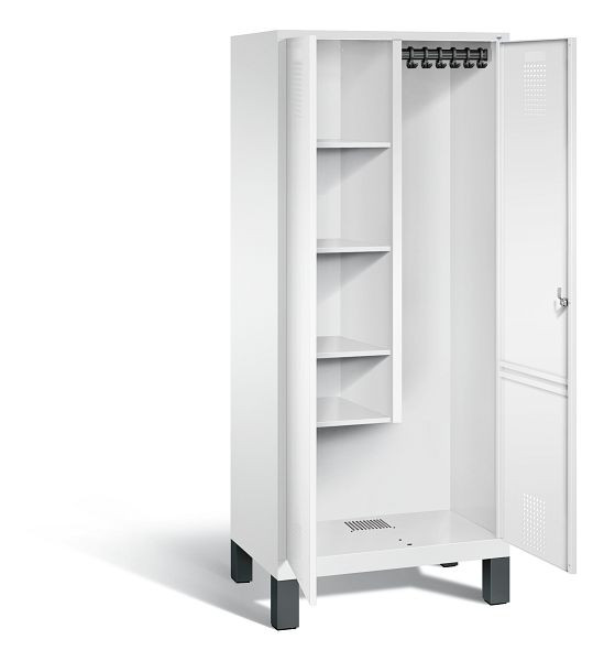 C+P reinigingsmiddelenkast Evolo, H1850xW810xD500mm, kleur: verkeerswit, 48110-02 S10099
