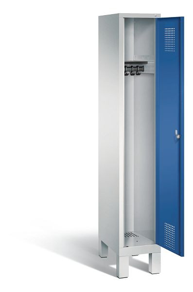C+P garderobe Evolo, H1850xB320xD500mm, kleur: lichtgrijs / gentiaanblauw, 48010-10 S10024