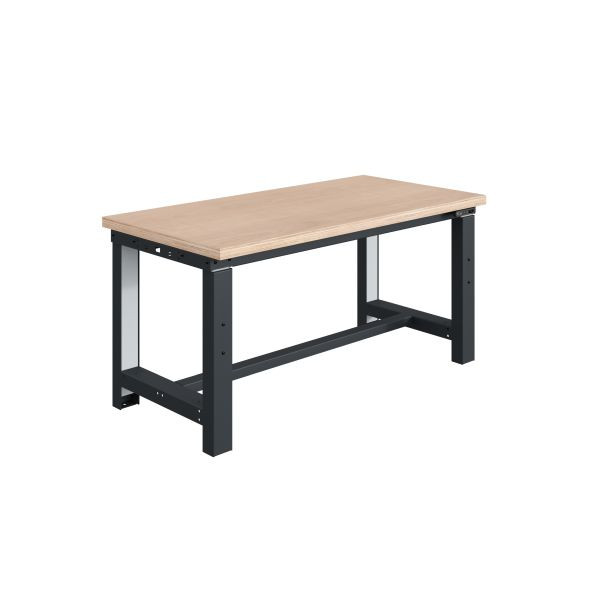 SOFAME SI werkbank, elektrisch in hoogte verstelbaar, B 1800 x D 750 x H 724 tot 1224 mm, multiplex werkblad 24 mm, antracietgrijs RAL 7016, W010010817GA