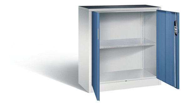 C+P gereedschapskast Acurado, H1000xW930xD400mm, kleur: lichtgrijs / verre blauw, verzonken handgreep, 8820-000 S10289
